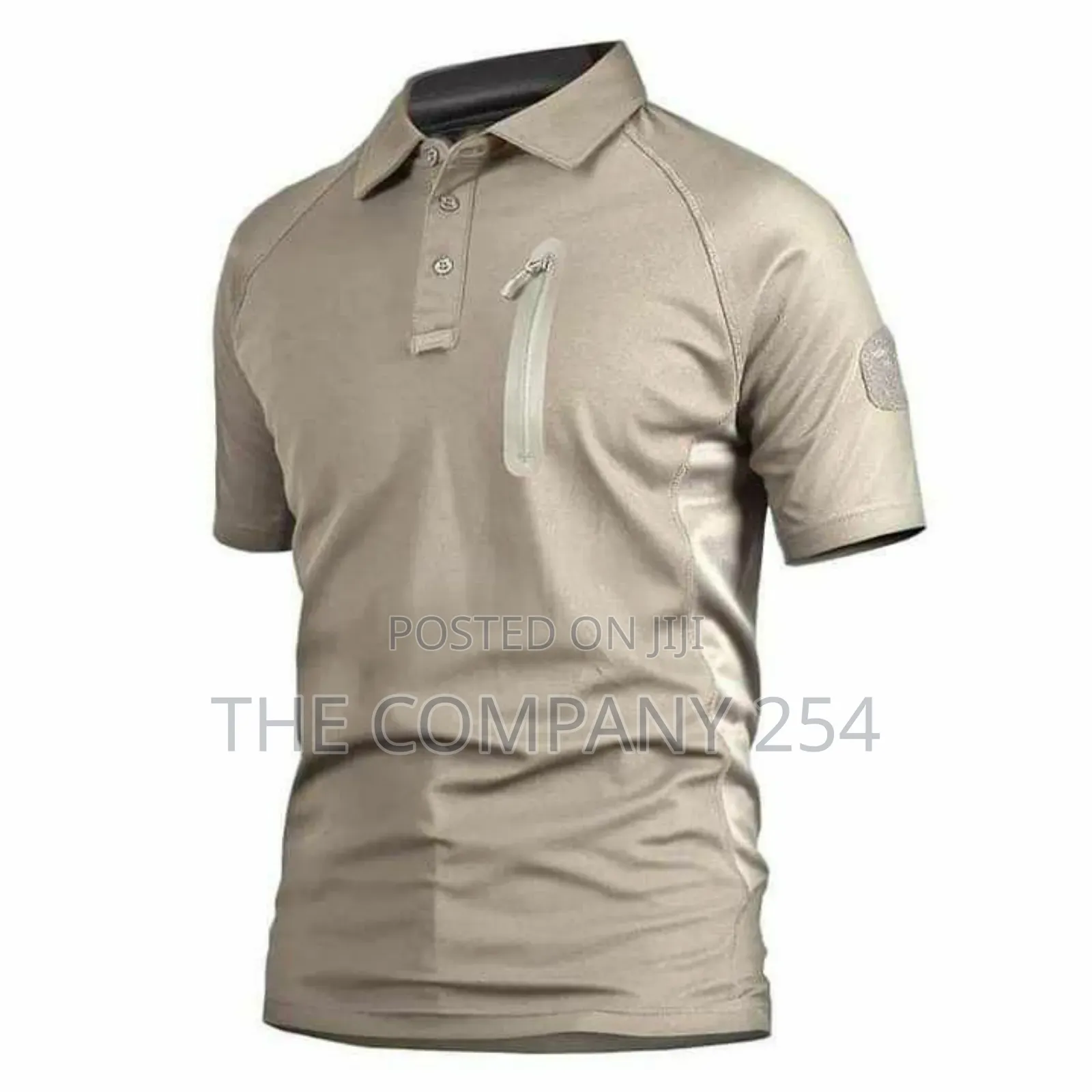 Quality Chest Zipper Short Sleeved Collar Camouflage Shirts