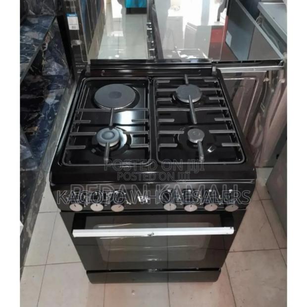 Black BJS 60by60 Standing Cooker, Electric Oven - thumbnail 2