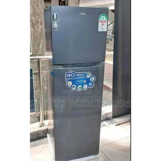 Black Silver  255litres Mika Double Door Fridge - main view