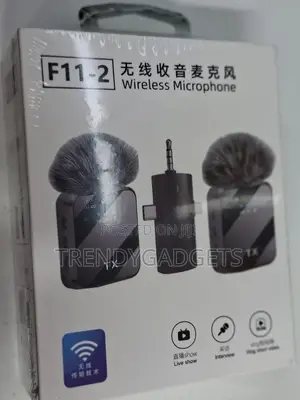 F11‐2 Wireless Lavalier Mic – 3‐In‐1 for iPhone/Type‐C/Aux