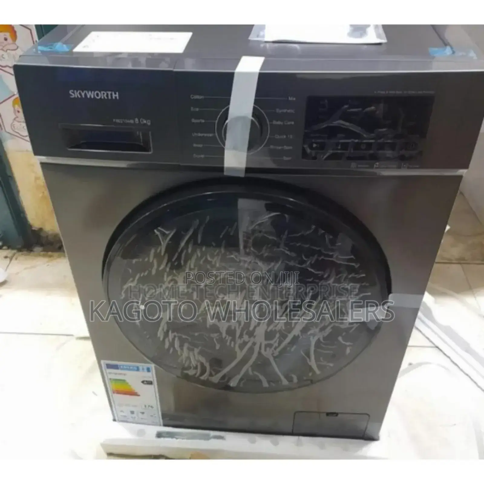 Digital Automatic Skyworth 8kg Front Load Washing Machine.