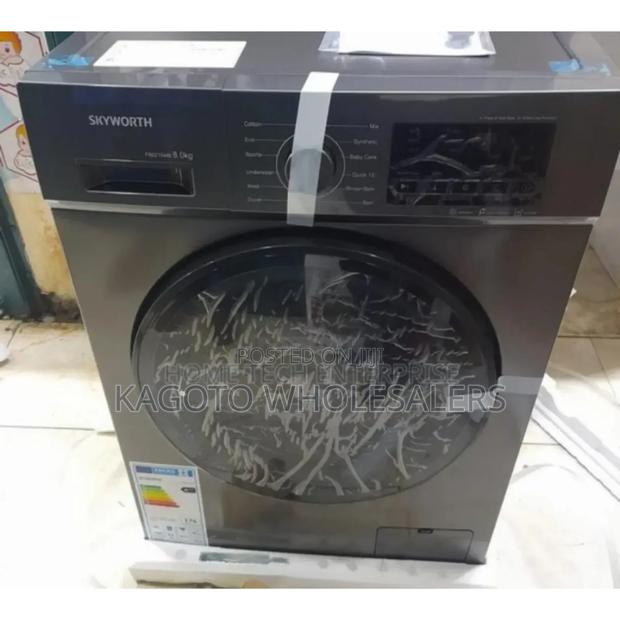 Digital Automatic Skyworth 8kg Front Load Washing Machine. - main view