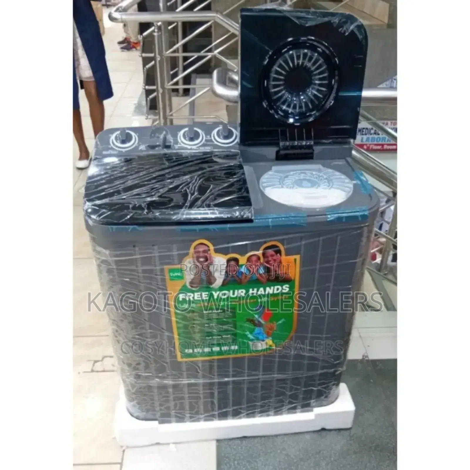 Black Synix 10kgs Washing Machine