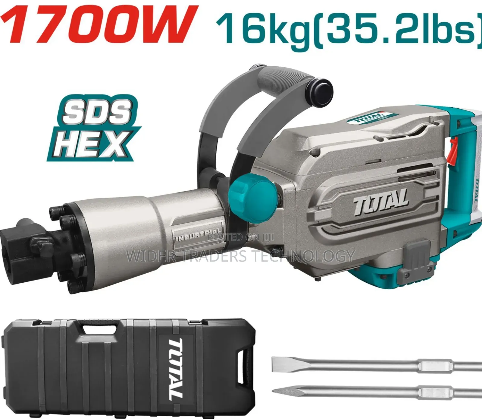 Total 1700w Demolition Breaker
16kg