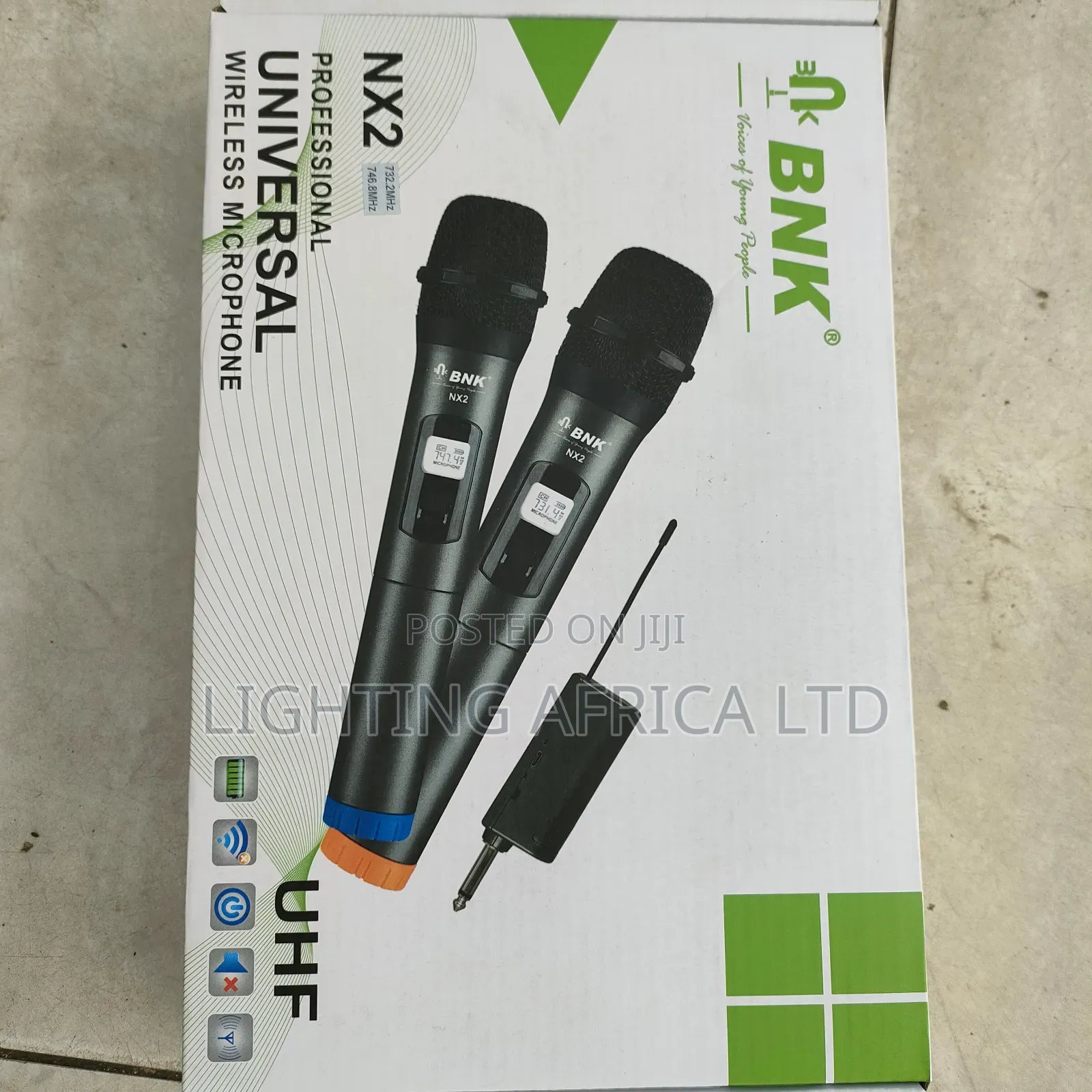 New Nx2 Uhf Dual BNK Wireless Microphone