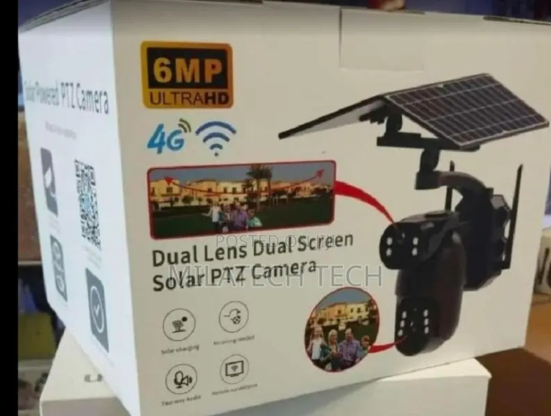 4g 6mp Ubox Dual Lens+Dual Screen Solar Ptz.,