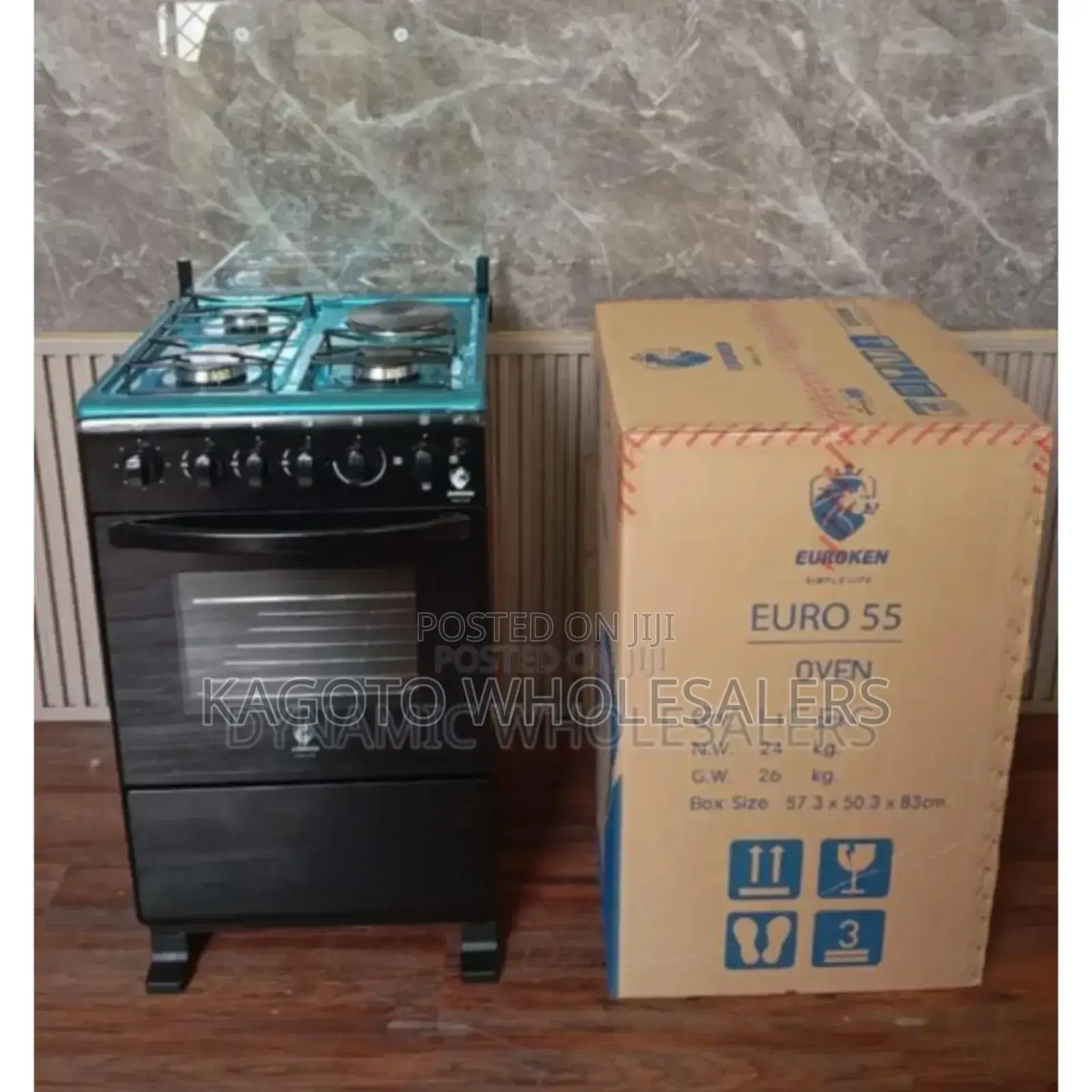 With Back Hot Plate. - Euroken 3+1 Standing Cooker