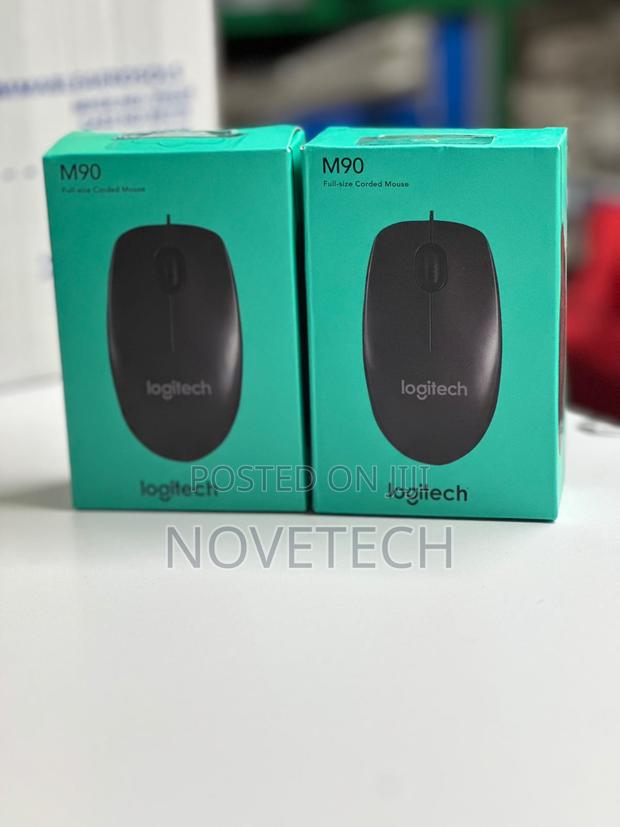 Logitech Corded Mouse M90 Black Wired Usb Optical - main view