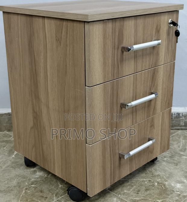 Office Cabinet; Three Door Rolling Storage Cabinet - thumbnail 3