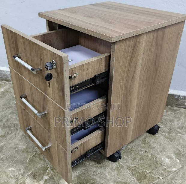 Office Cabinet; Three Door Rolling Storage Cabinet - thumbnail 5