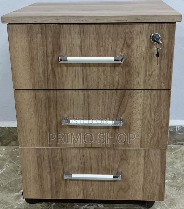 Office Cabinet; Three Door Rolling Storage Cabinet - thumbnail 6