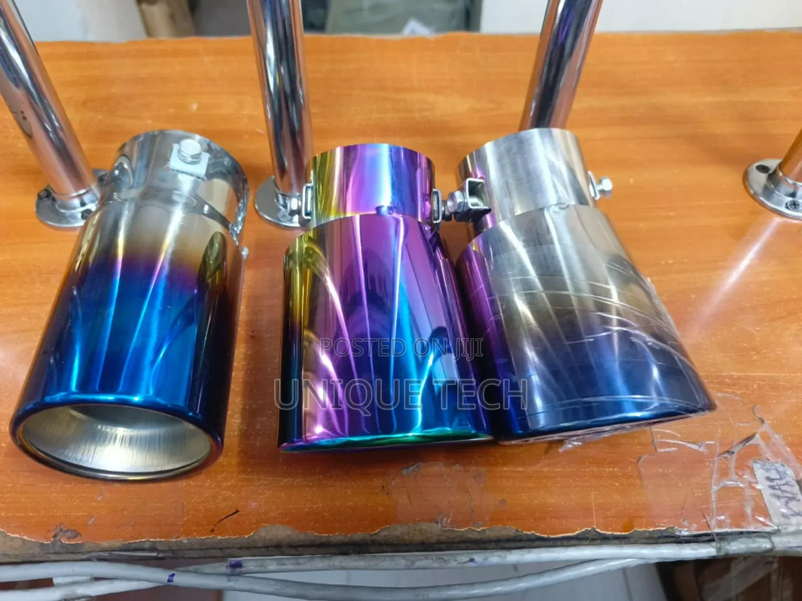 Universal Silver /Rainbow Exhaust Tip – Sleek Sporty