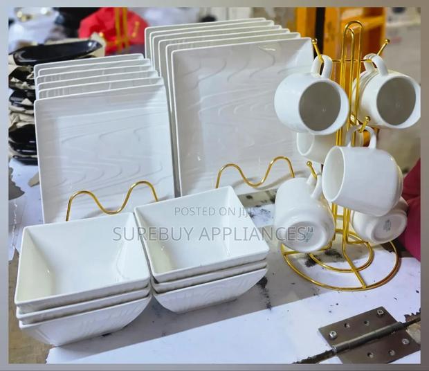 24 PCS Square Ceramic Dinner Set - main view