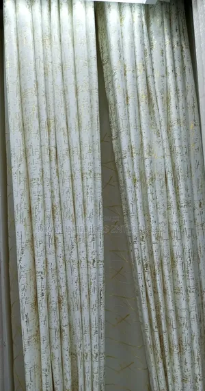 White and Gold Velvet Curtains