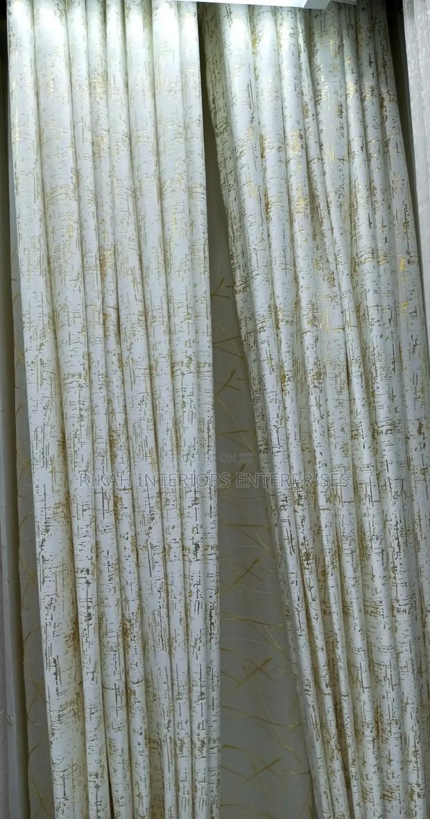 White and Gold Velvet Curtains