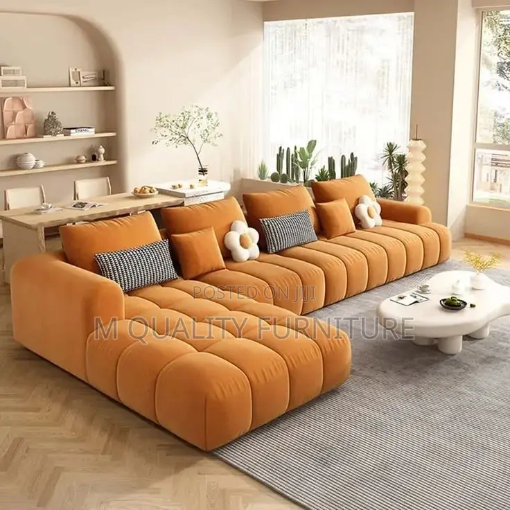 Orange 7 Seater Modernized Sofa