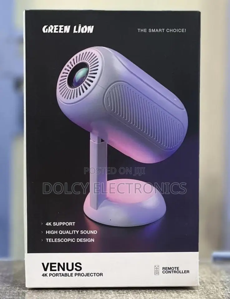 Green Lion Venus4k Portable Projector - White