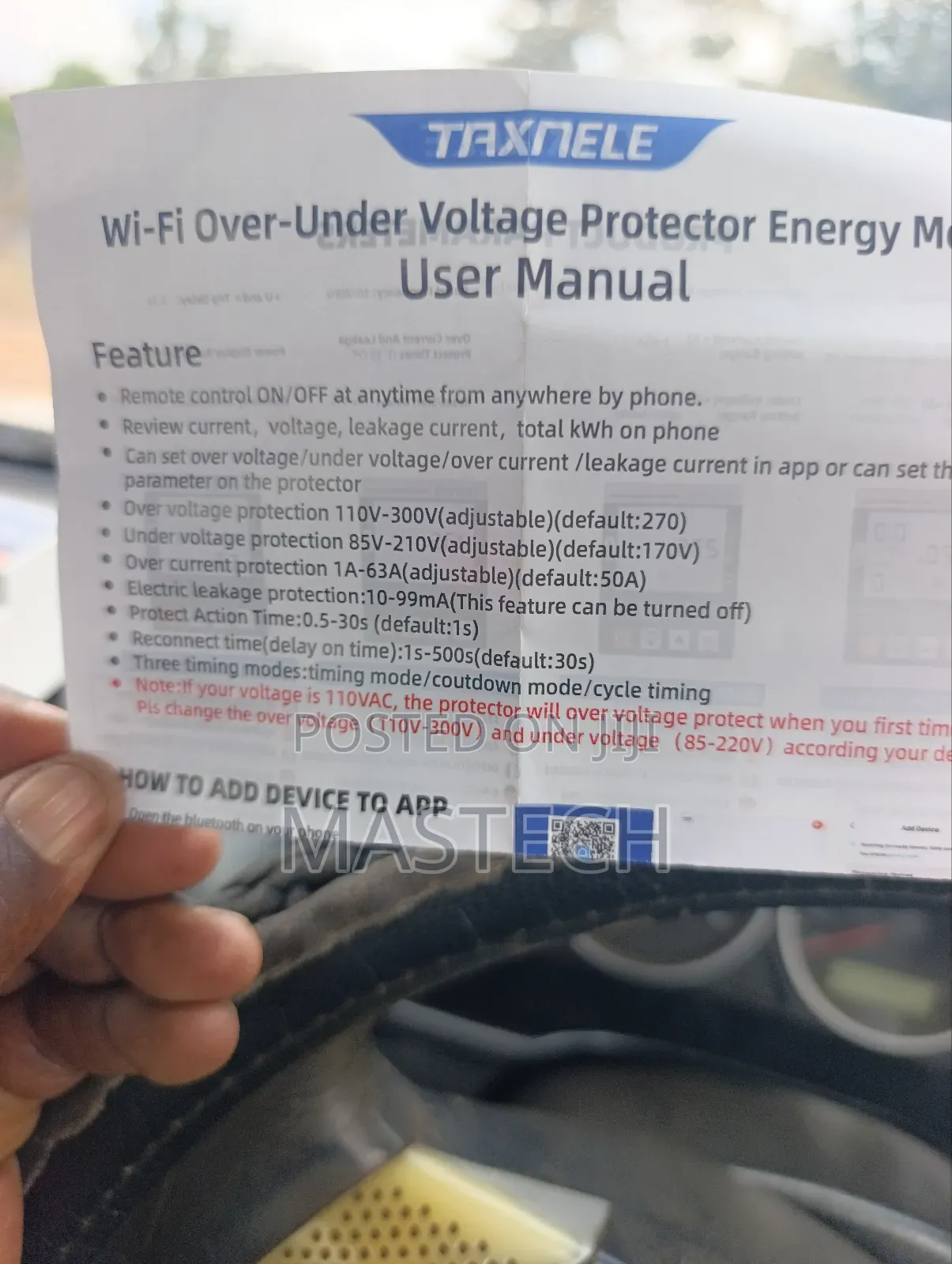 Wi-Fi Over/Under Voltage/Current Protector