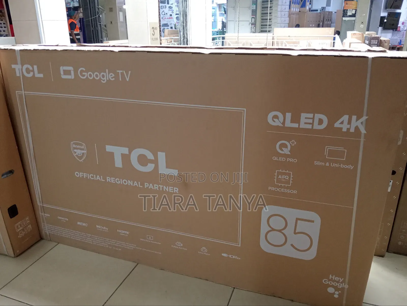 TCL 85" Qled Pro Smart Frameless Google Tv Bluetooth 85c655