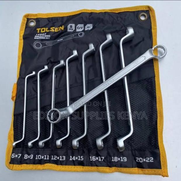 Offset Ring Spanner Tolsen Double Ring Spanners Set 8pcs - main view