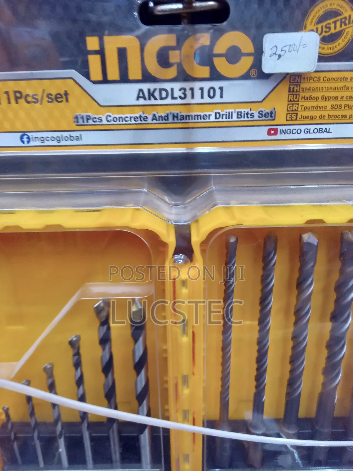 Ingco Akdl31101 11 Pcs Concrete And Hammer Drill Bits Set.