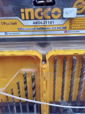 Ingco Akdl31101 11 Pcs Concrete And Hammer Drill Bits Set.