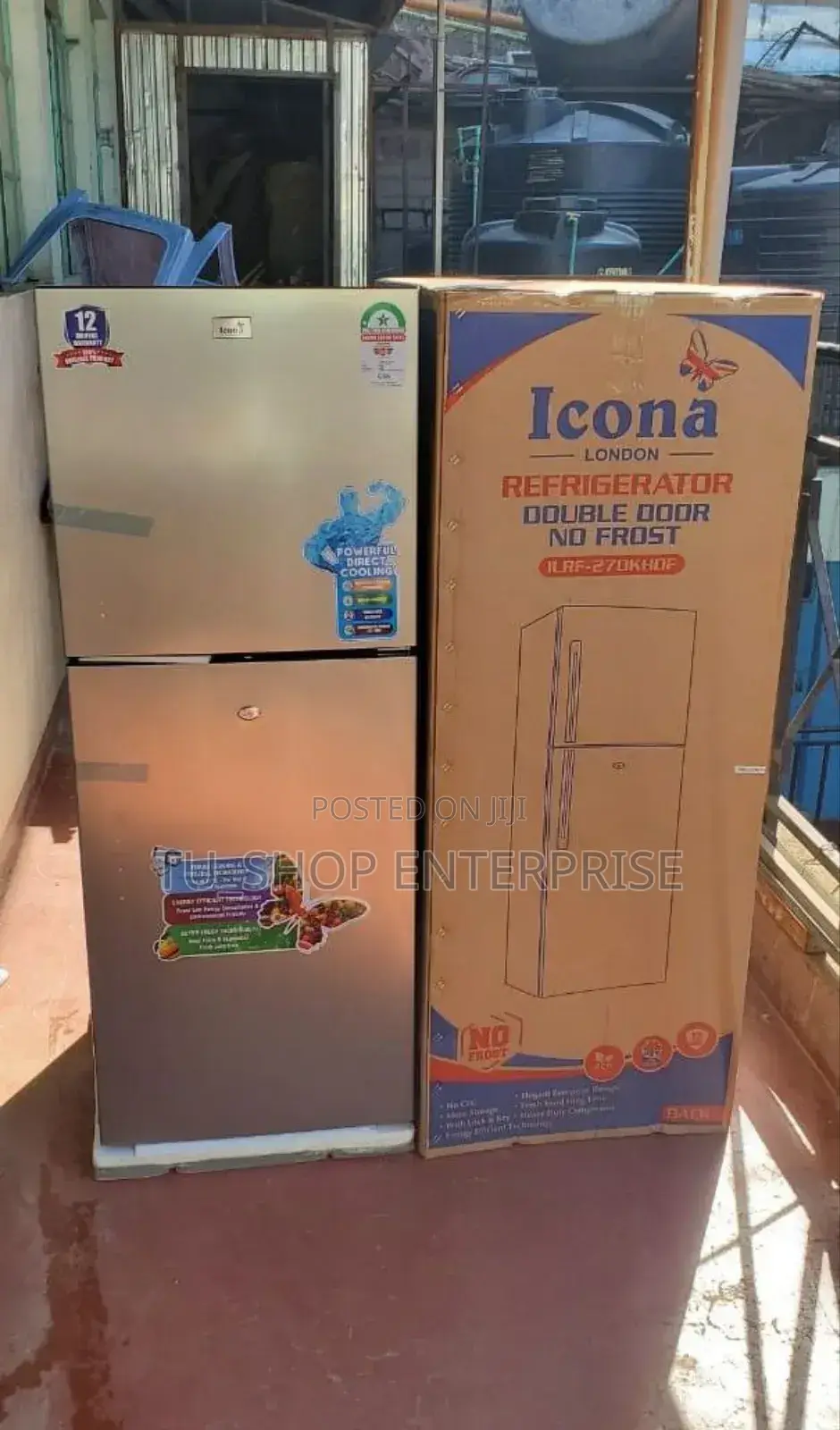 Icona 196 Litres Double Door Refrigerator With Handle