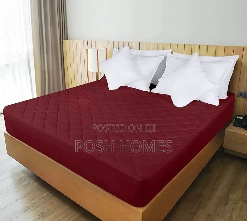 Maroon Waterproof Mattress Protector