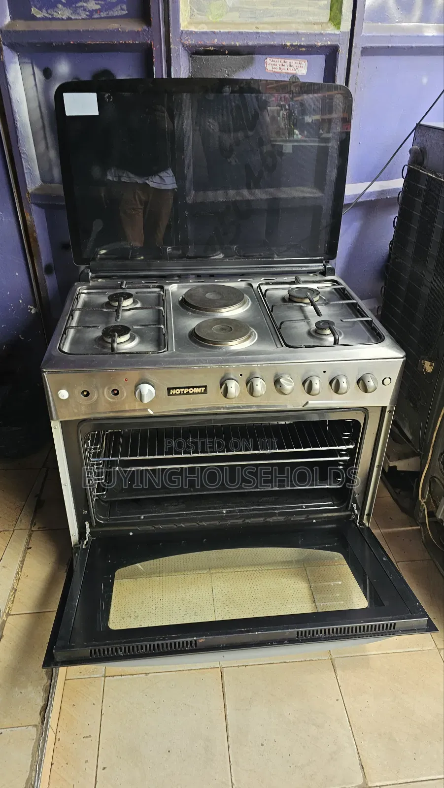 Hotpoint 6burner 60x90 Cooker 4gas+2electric