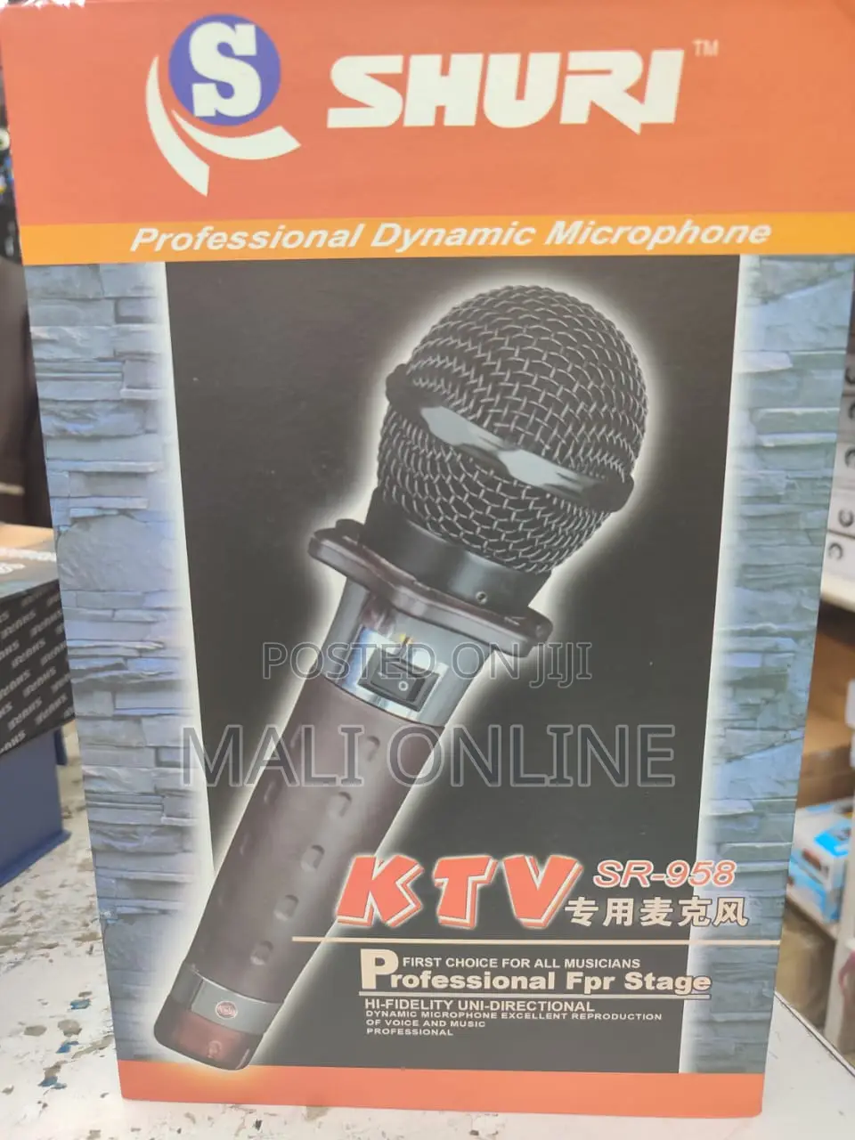 Shuri Sr-958 Wired Karaoke Microphone High Sensitivity 102db