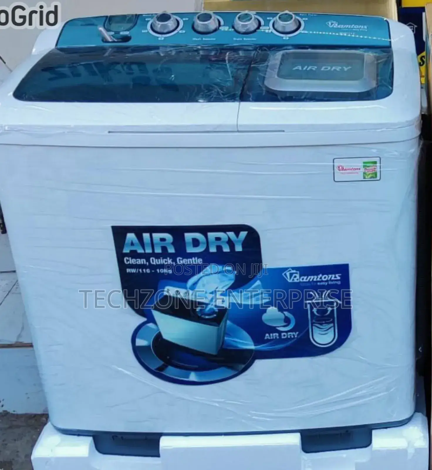 Ramton 10kgs (Rw/116) Twin Tub Washing Machine
 