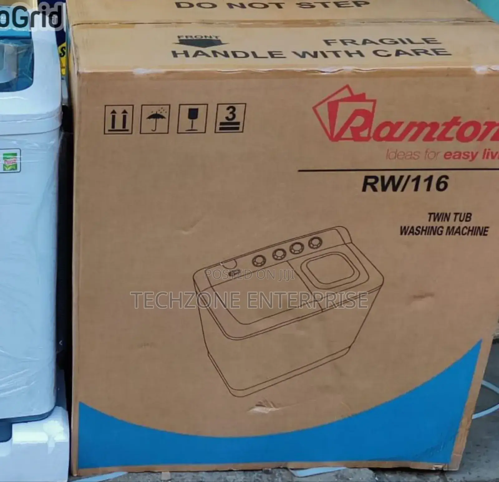 Ramton 10kg Rw/116 Twin Tub Washing Machine
- White 