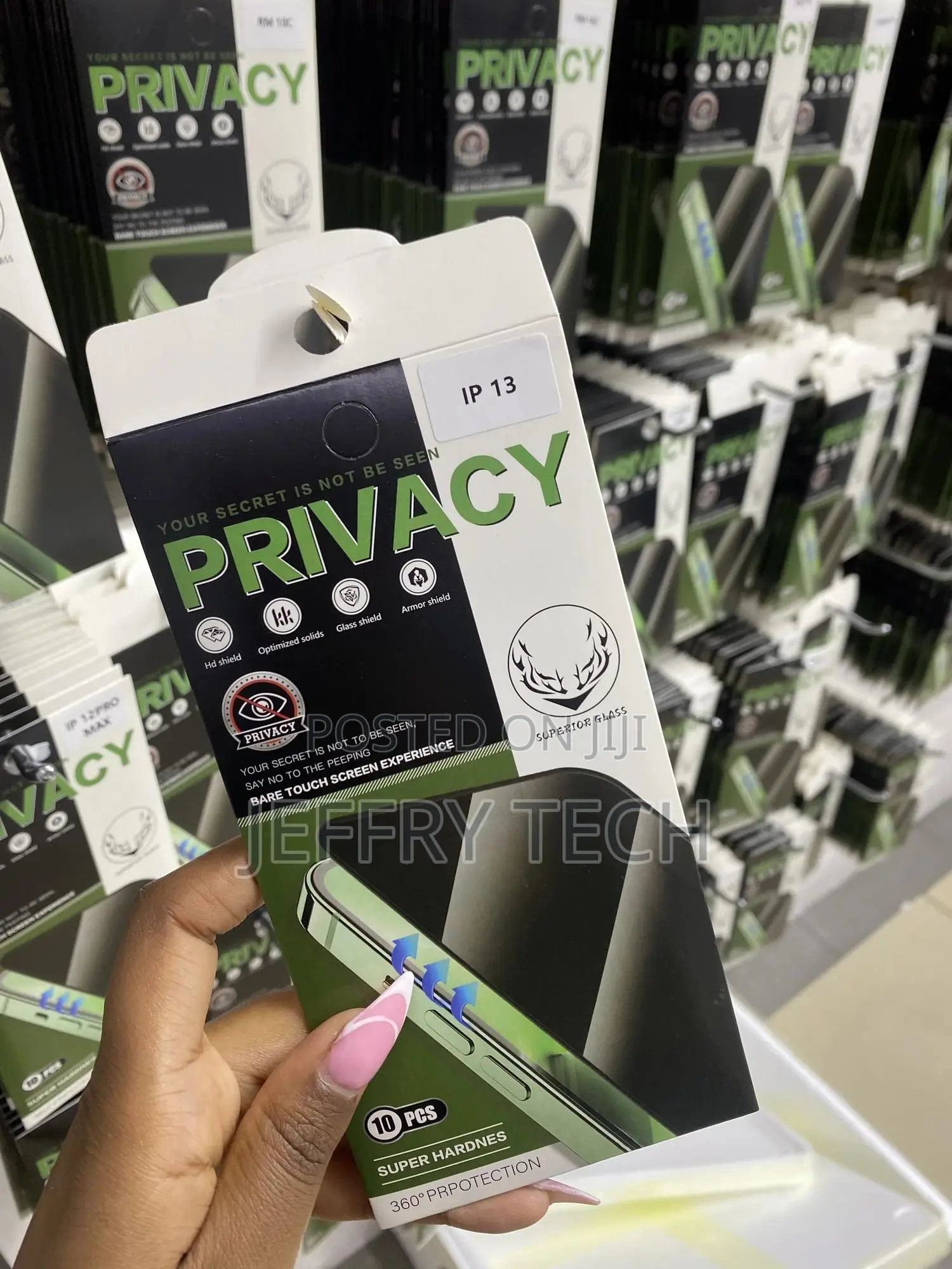 Soopur Privacy Screen Protector for iPhone 13 Tempered Glass