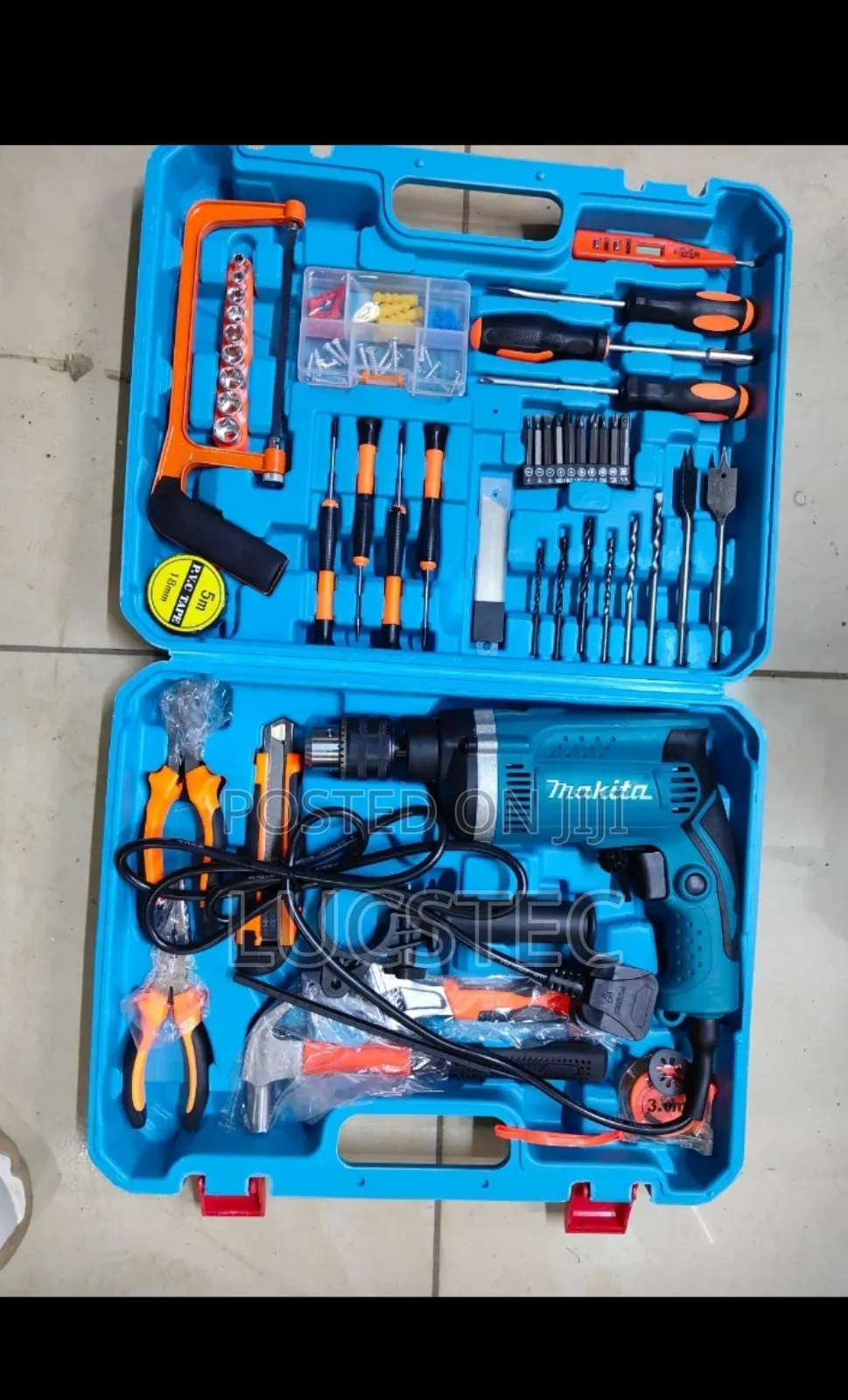 Makita Complete 117 Toolsets With A Powerful Drill,