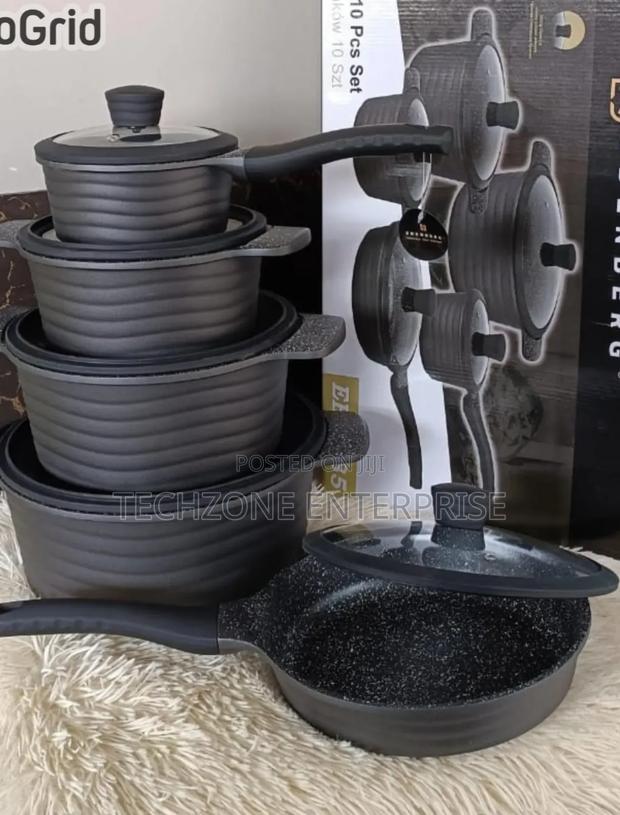 Edenberg Eb9186 Black 10pcs Cookware Sets
With Lids