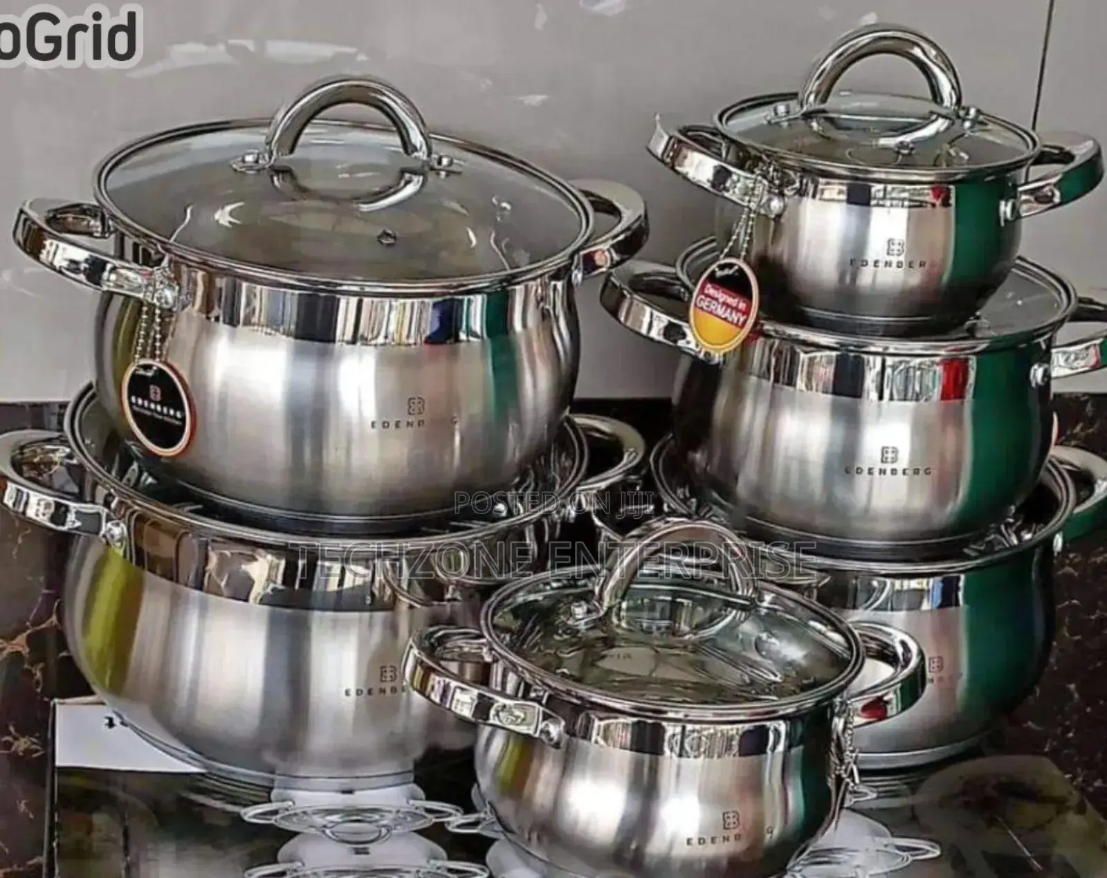 Edenberg Eb-4007 12 Pieces Stainless Steel Cookware Set