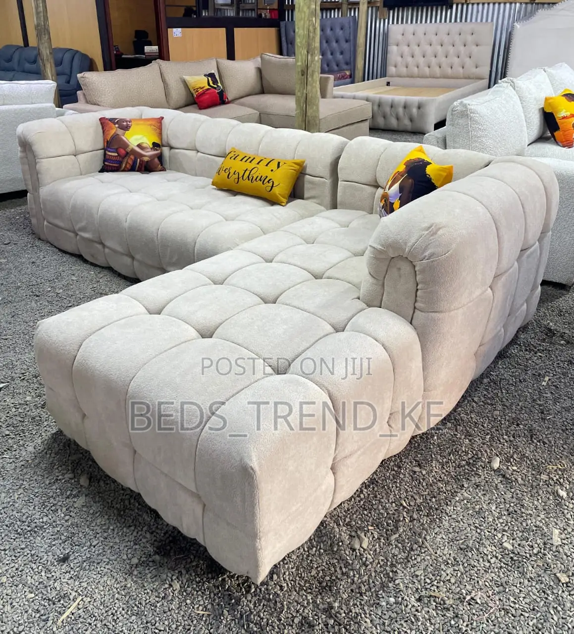 Modern Bubble L Seat Sofa 6 Seater