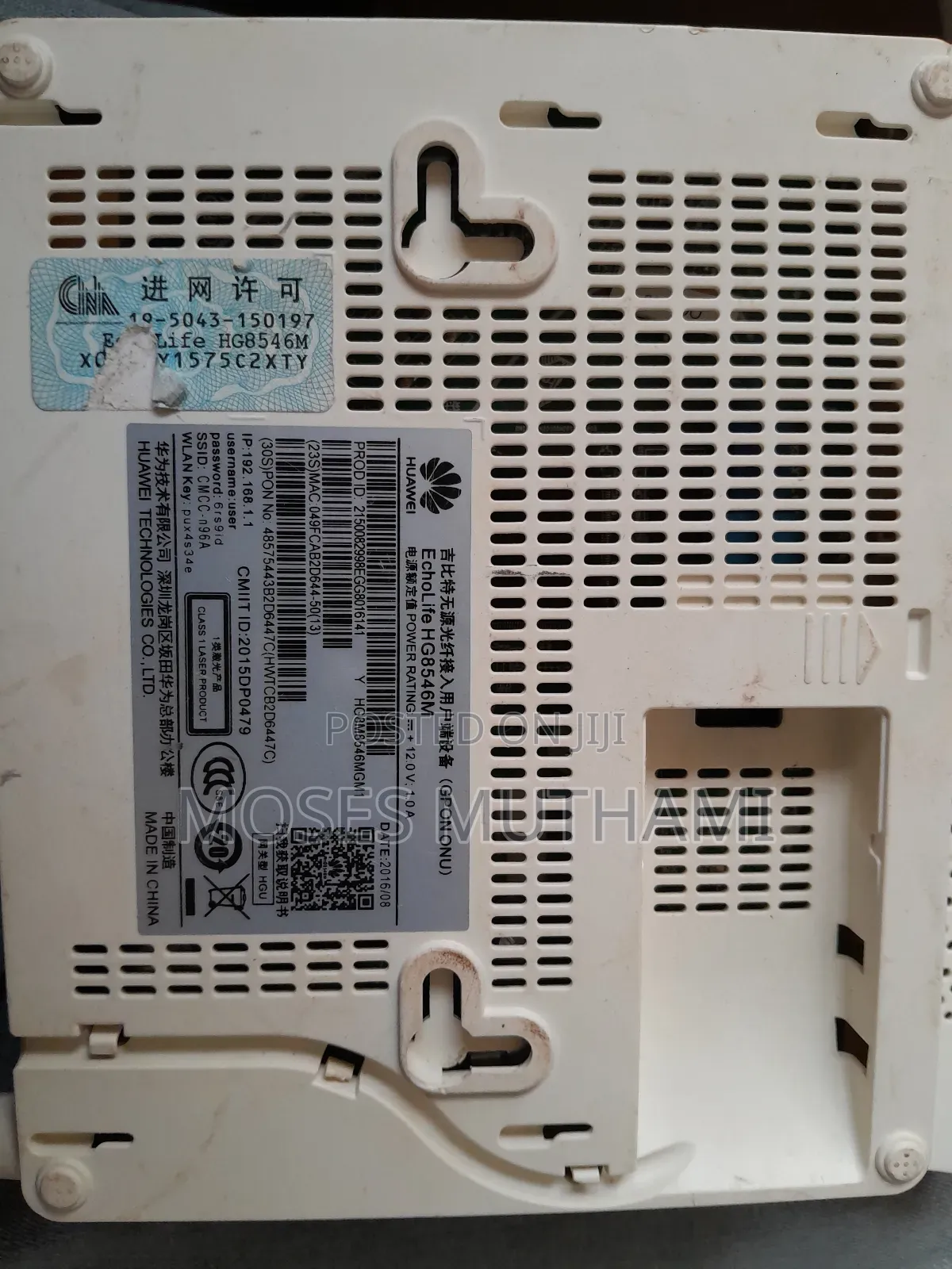 Huawei Xpon Hg8546m
