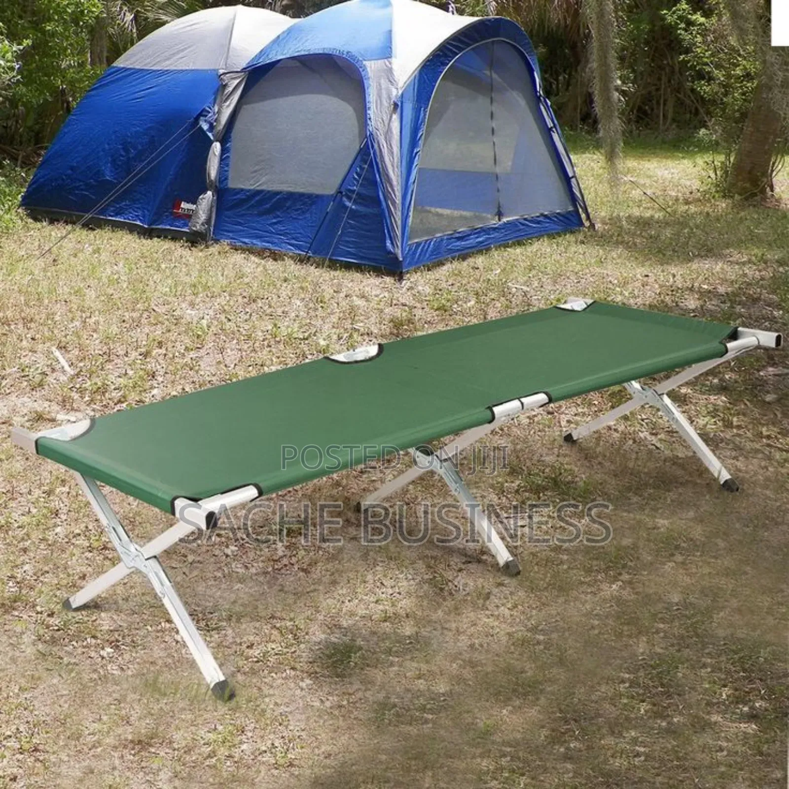 Jungle Green Camping Bed