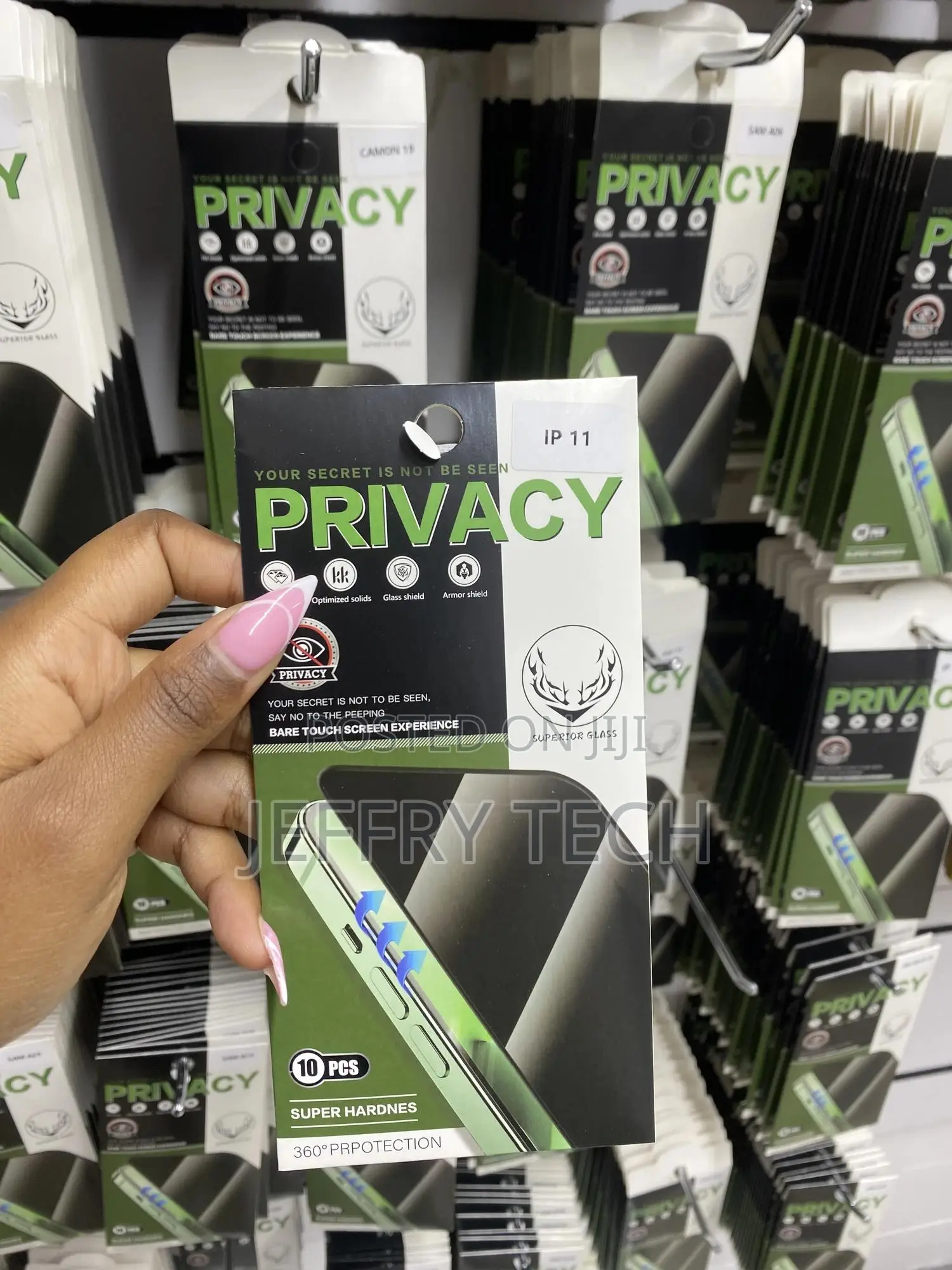 Flexar Privacy Screen Protector for iPhone 11 Tempered Glass