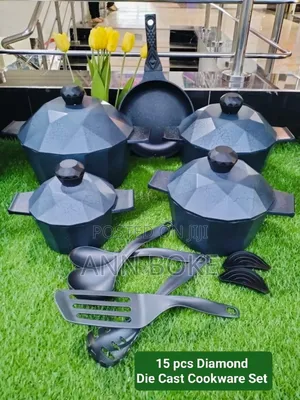 15 PCS Diamond Die Cast Cookware Sets