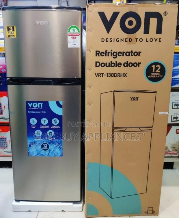 *Von 138litres Double Door Fridge - main view