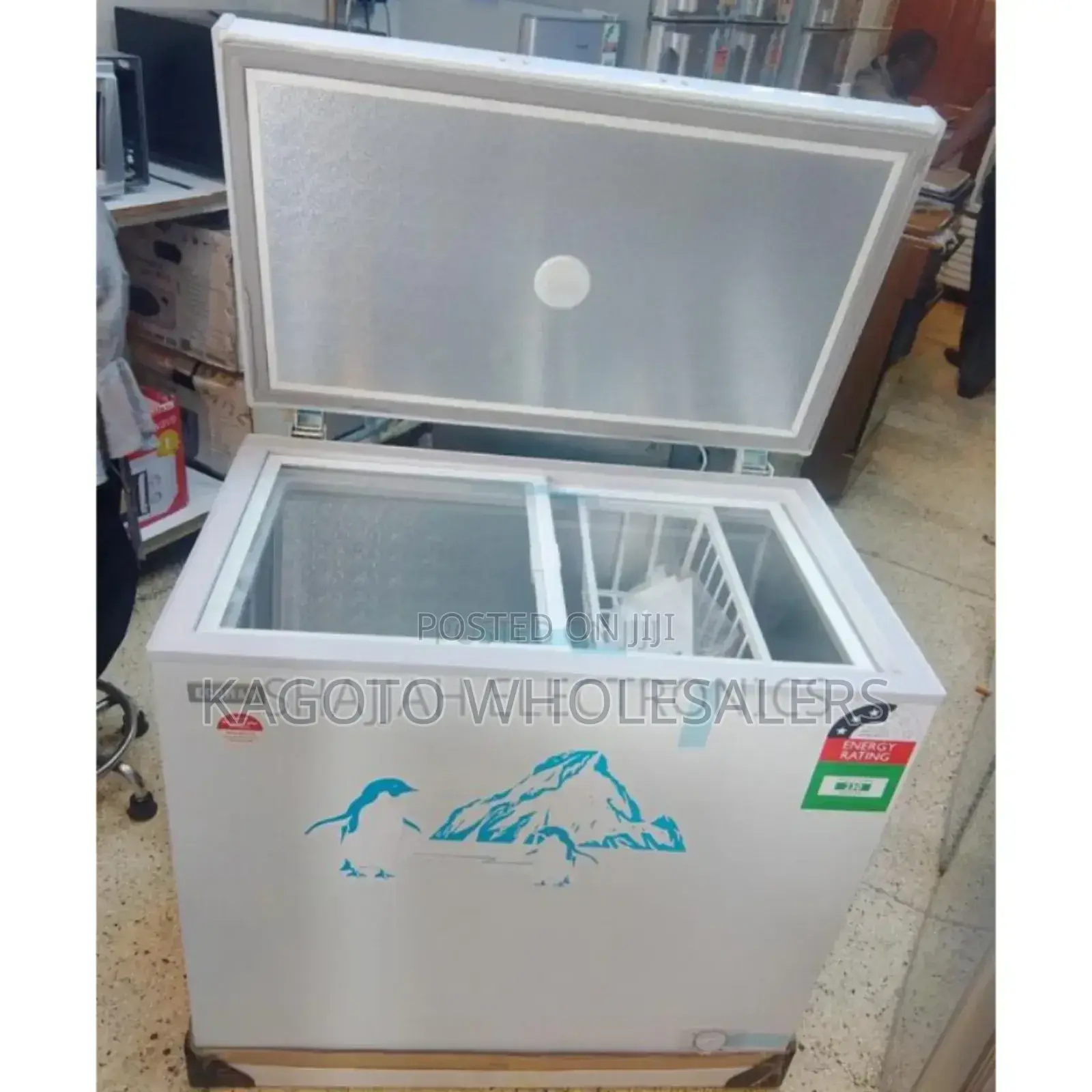 With Glass Lid. Ecomax 169litres Chest Freezer