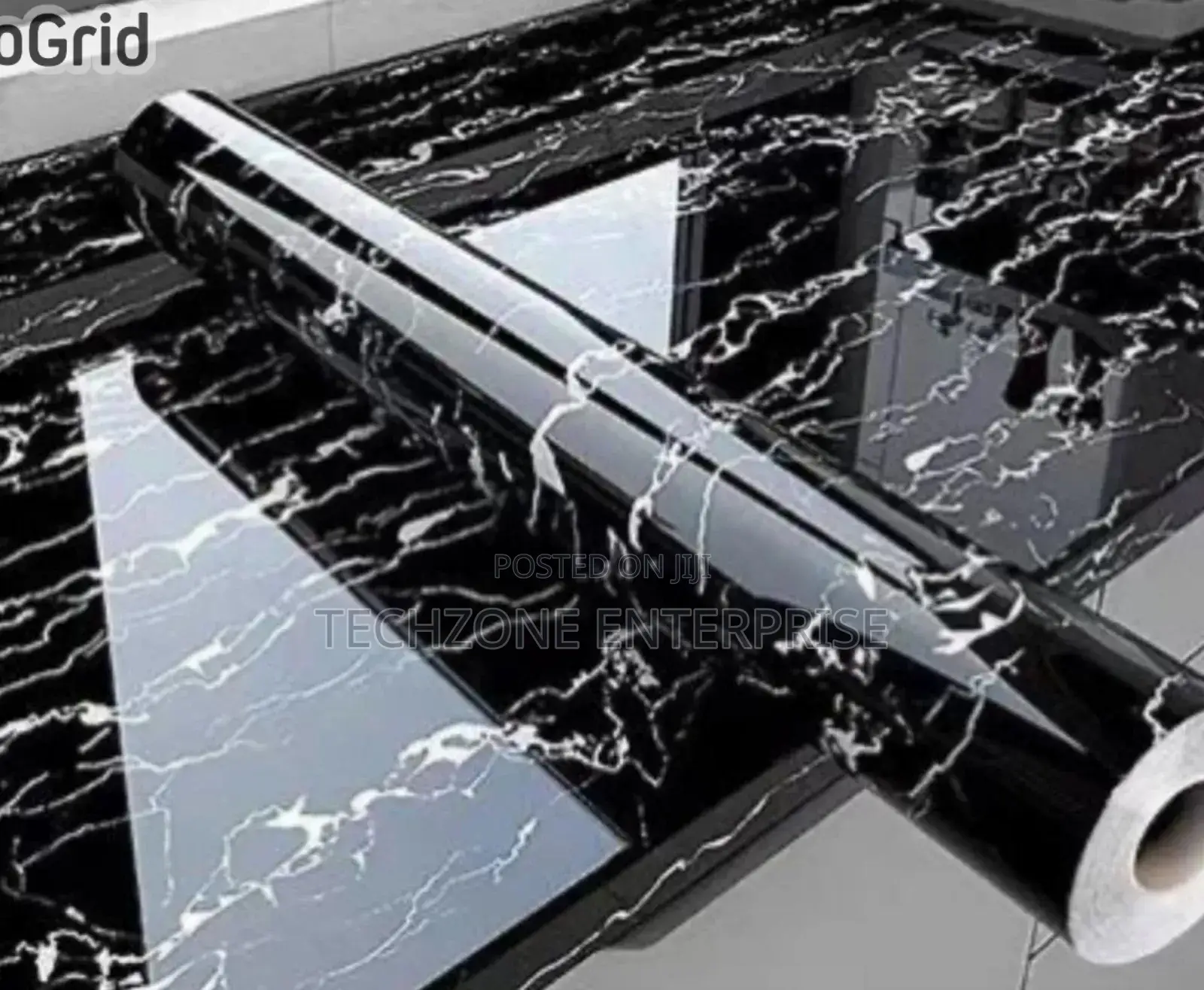 Black Marble Design Self-Adhesive Wallpapers 5 Yard 