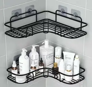 Metallic Corner Triangular Bathroom | Kitchen Organizer