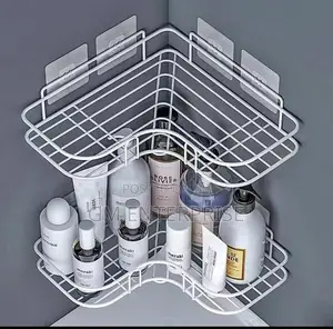 Metallic Corner Triangular Bathroom | Kitchen Organizer.