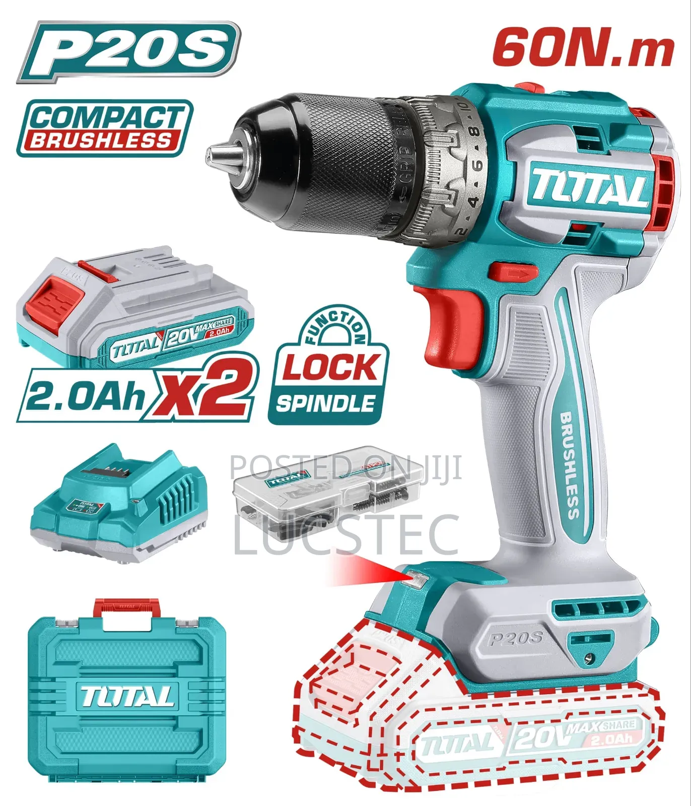 Total Compact Brushless Cordless Impact Drill,