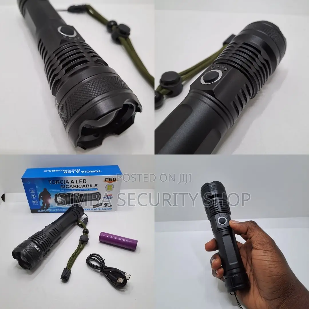 Xhp50 Zooming Flashlight Torch 2000 Lumens Torcia Metal