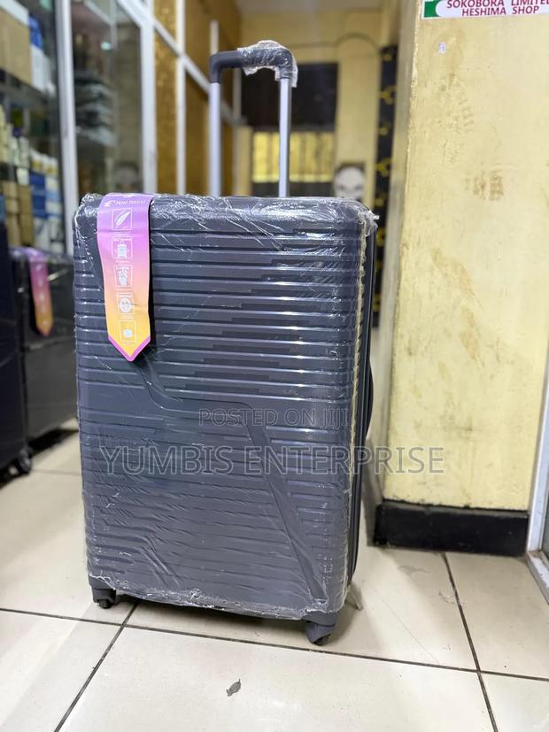 Large Dark Grey Rubber Suitcase 1 Pc for 23kgs - thumbnail 2