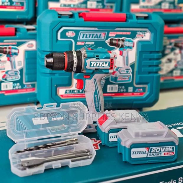 20v Cordless Drill 96n.M Total Impact Drill Battery ,Charger - thumbnail 2